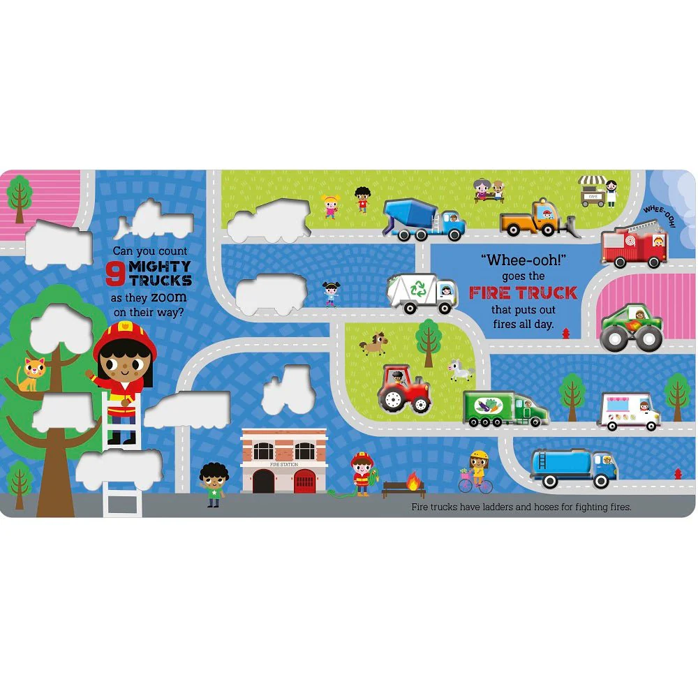 Make Believe Ideas - 10 Mighty Trucks Board Book - Image 3