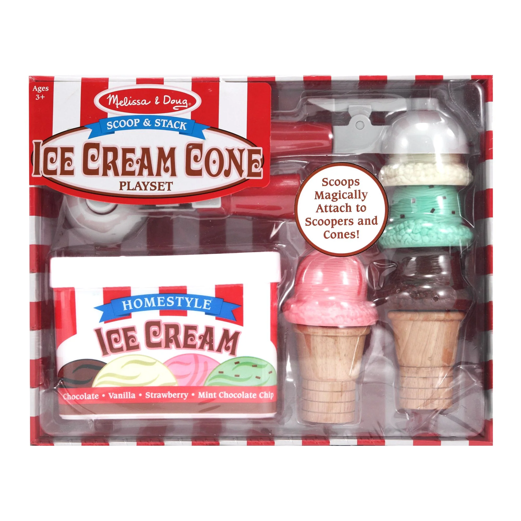 Melissa & Doug - Scoop & Stack Ice Cream Cone Playset - Image 2