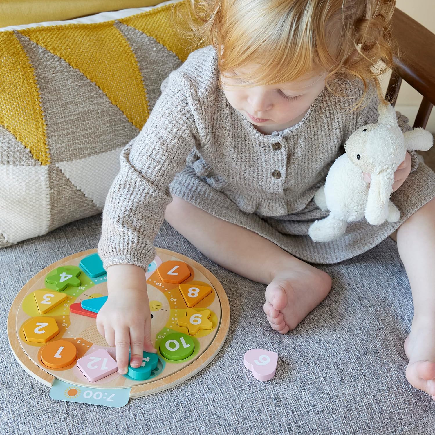 Multi-Language + Counting + Colors Wooden Learning Clock - Image 8