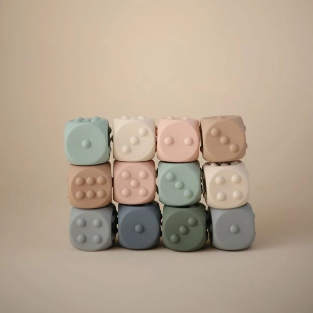 Mushie - Silicone Dice Teething Toy - (2 pk) - Image 5