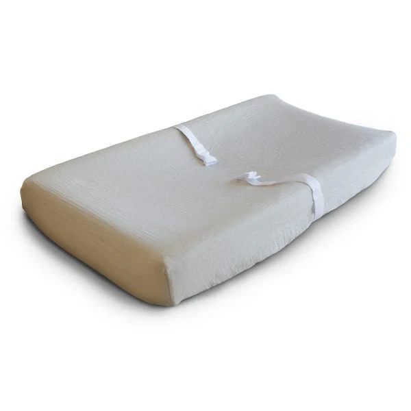 Mushie - Extra Soft Muslin Changing Pad Cover - Image 2