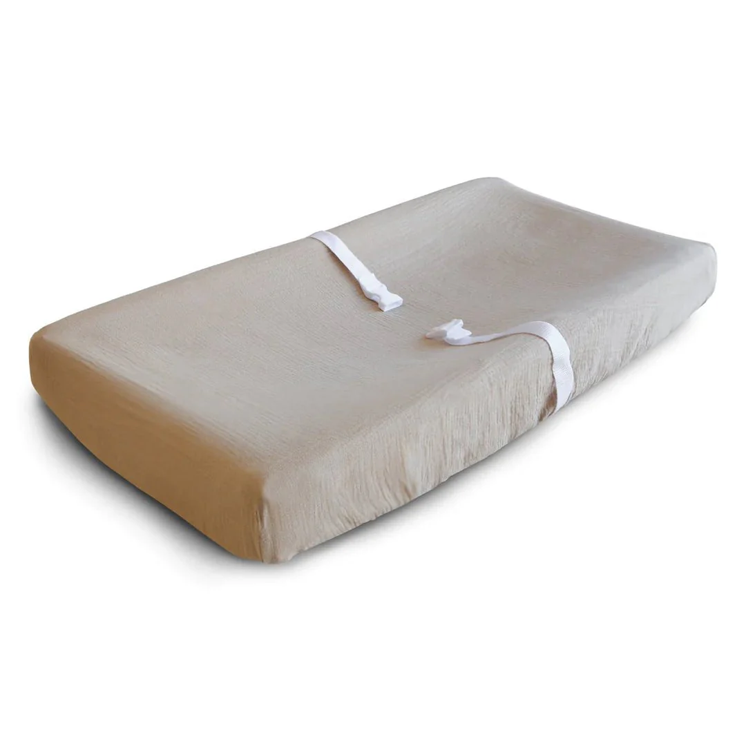Mushie - Extra Soft Muslin Changing Pad Cover - Image 6