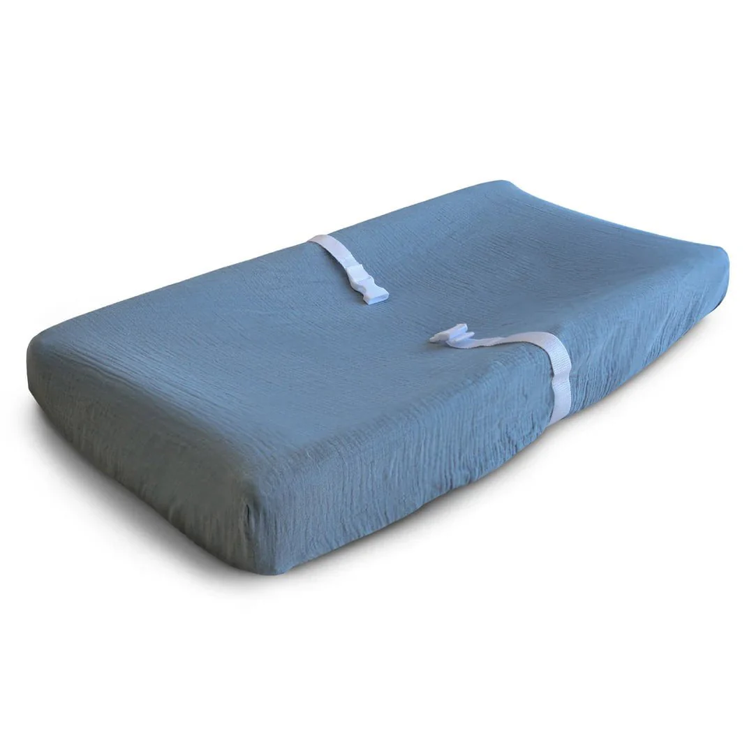 Mushie - Extra Soft Muslin Changing Pad Cover - Image 8
