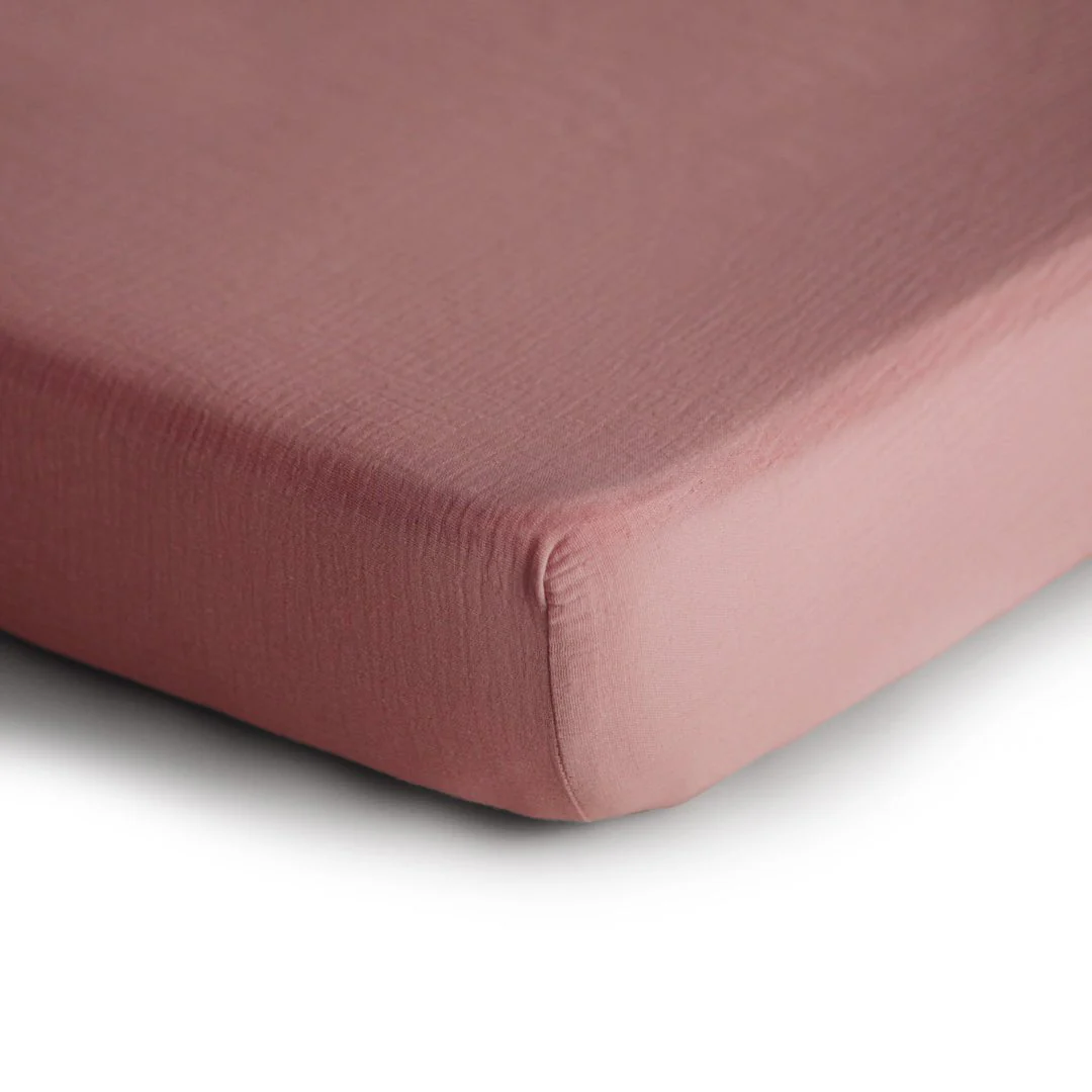 Mushie - Muslin Mini Crib Sheet - Image 4