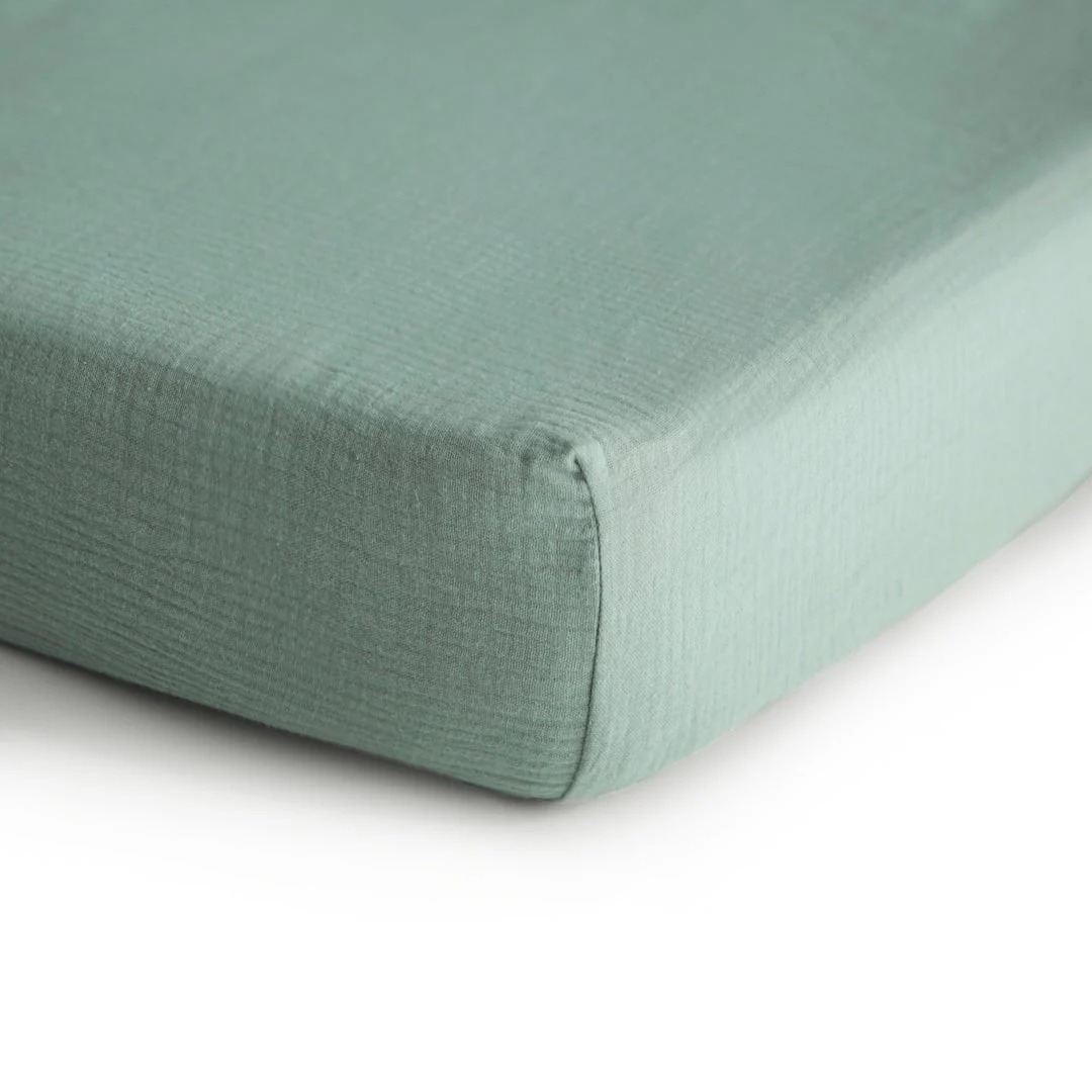 Mushie - Muslin Mini Crib Sheet - Image 9