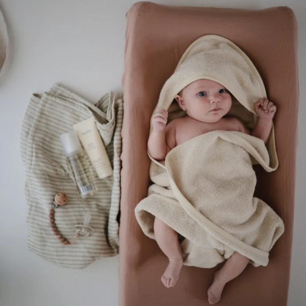 Mushie - Organic Cotton Baby Hooded Towel - Image 2