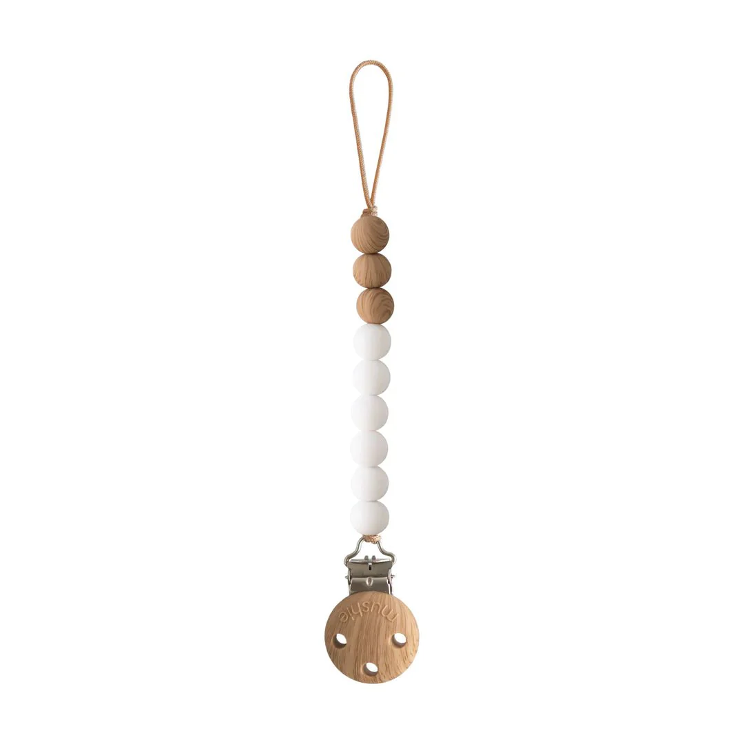 Mushie - Silicone Pacifier Clip | Eva