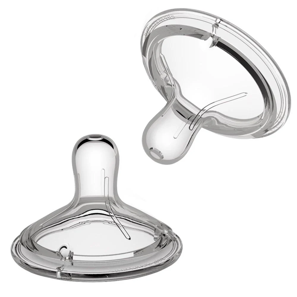 Nanobebe - 360° Double Vented Silicone Nipples 2 Pack