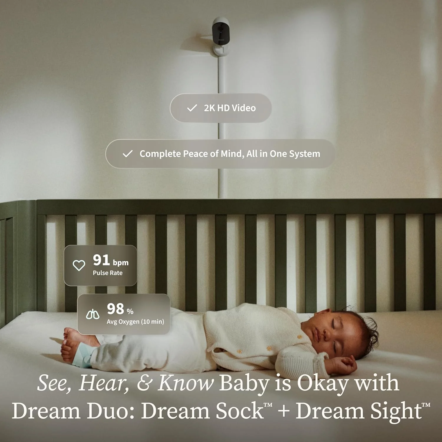 Owlet - Dream Duo Smart Baby Monitor with Sock (Gen 3) - Image 5