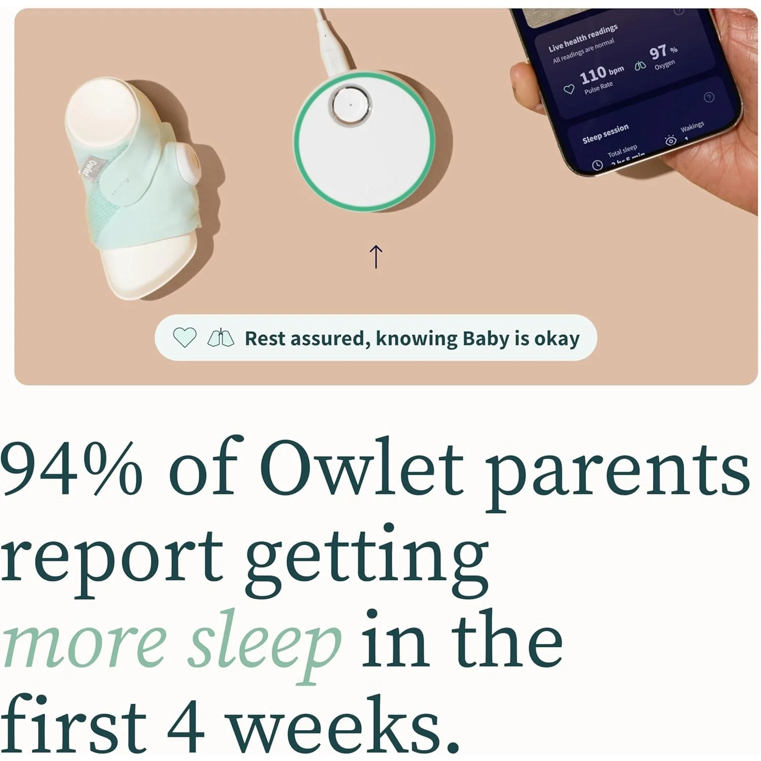 Owlet - Dream Sock Wearable Baby Monitor - Image 5