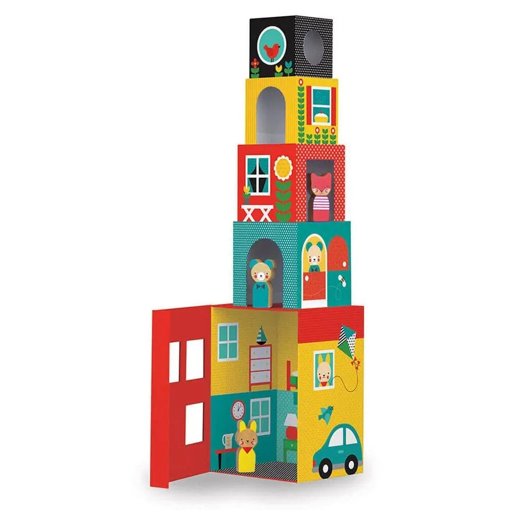 Peek-A-Boo House Stacking Blocks Play Set - Image 2