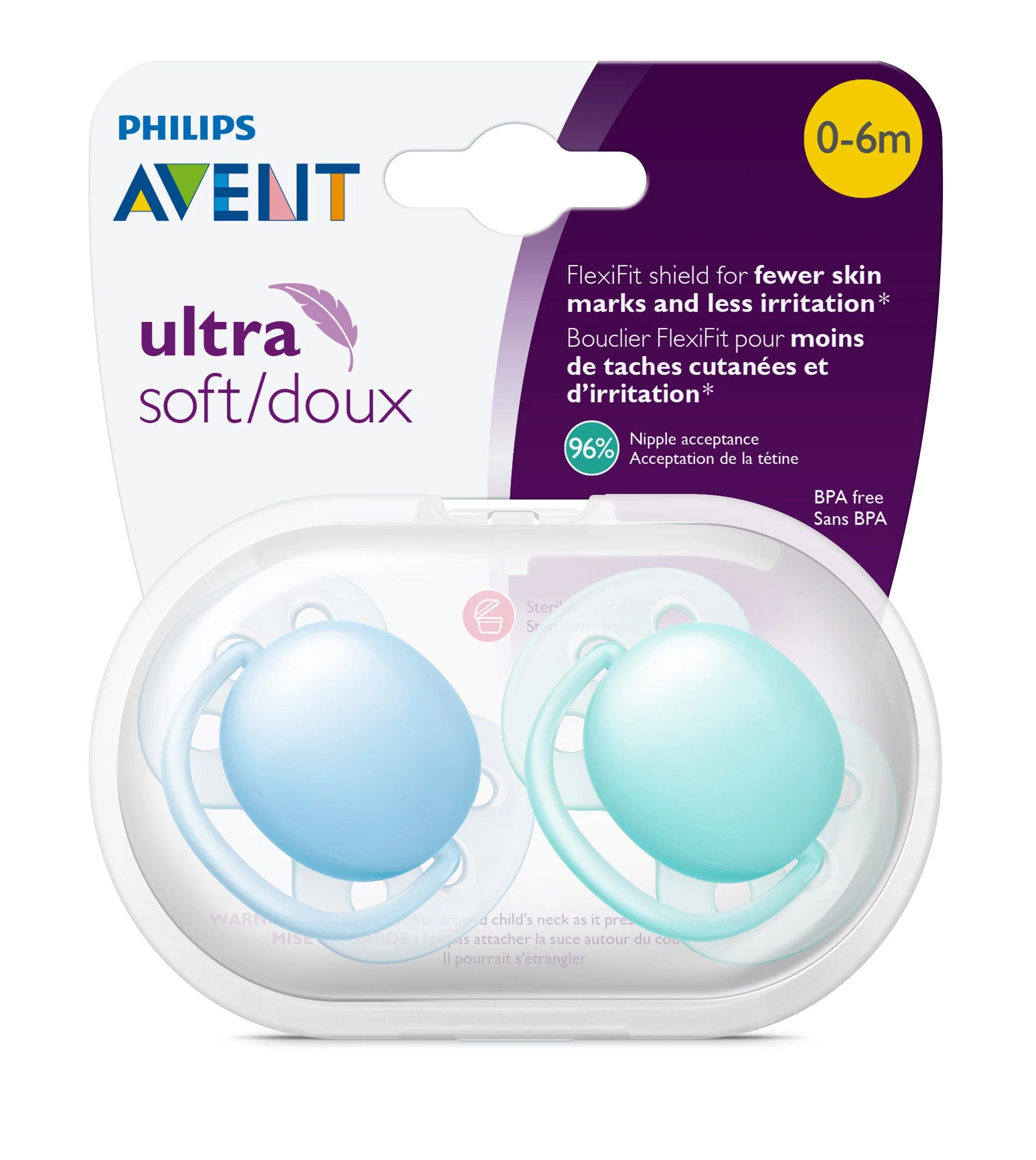 Philips Avent - Ultra Soft Pacifier - Blue/Teal - Image 3