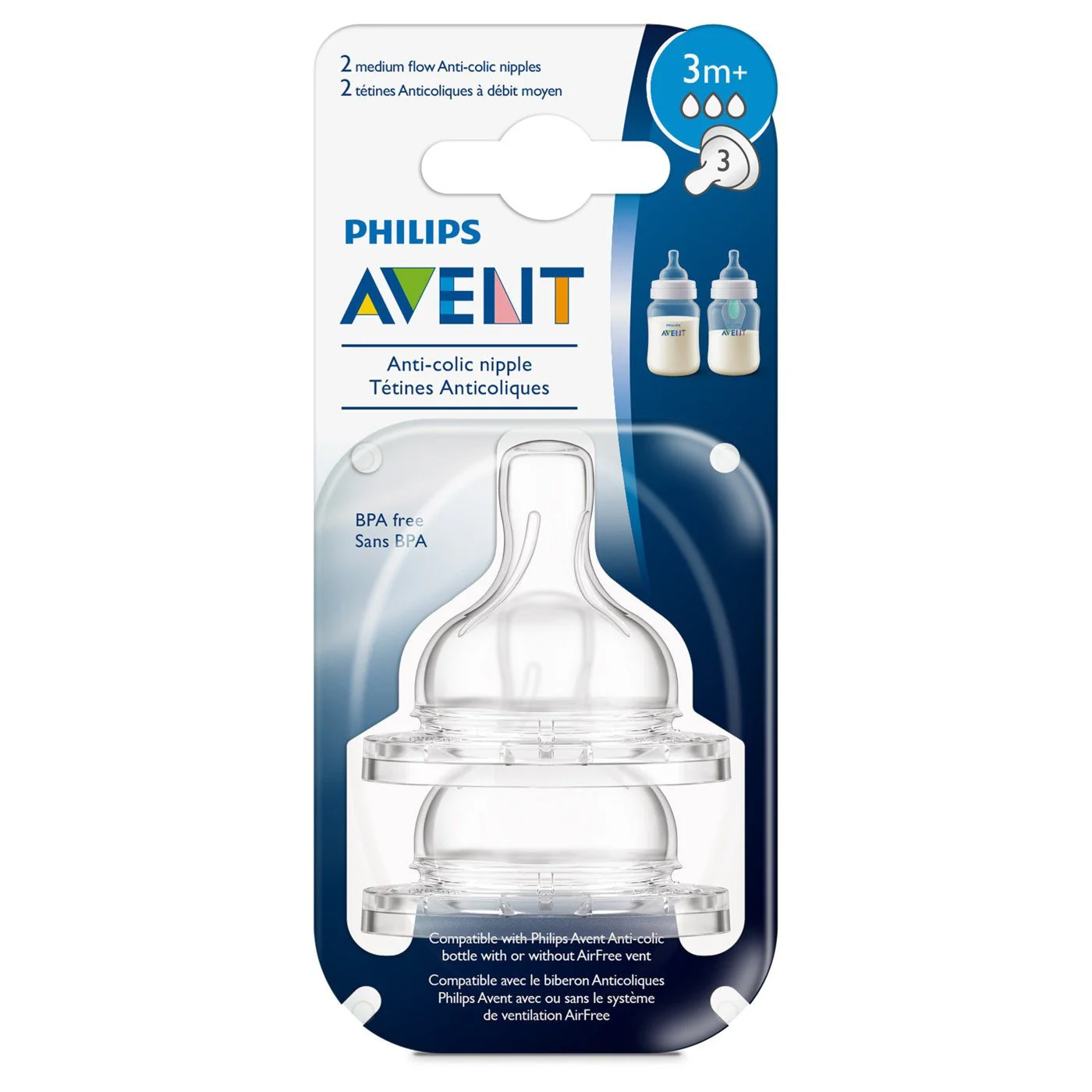 Philips Avent - Anti-Colic Nipple - Medium Flow - Image 3
