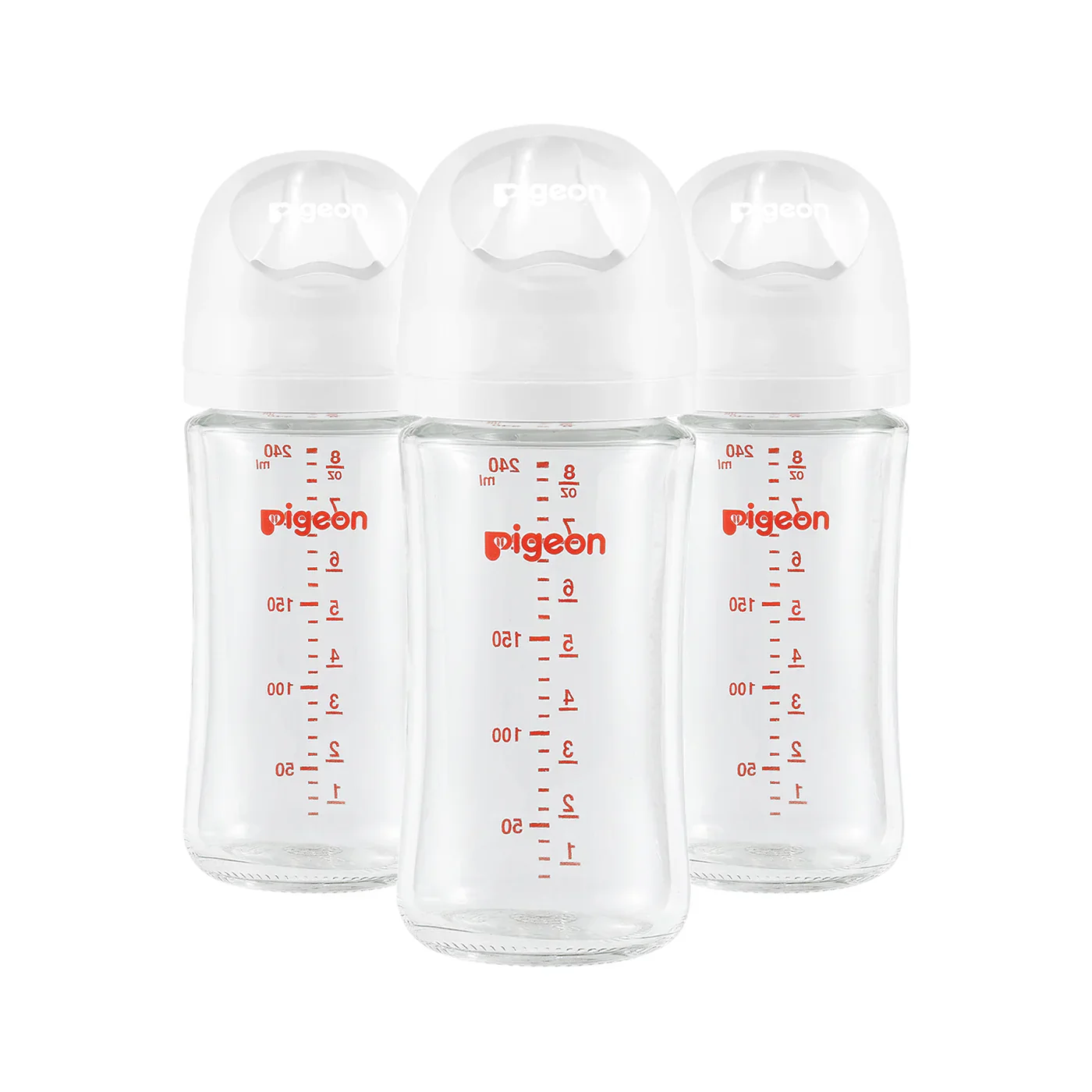 Pigeon - Glass Bottle 8oz (3M+) - 3 Pack