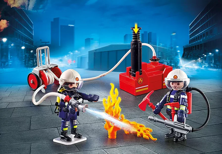 Playmobil - Firefighters with Water Pump - Image 2