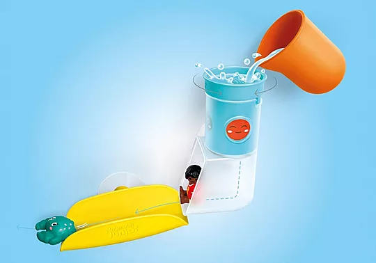 Playmobil - JUNIOR AQUA: Pour and Play Water Tank with Slide - Image 5