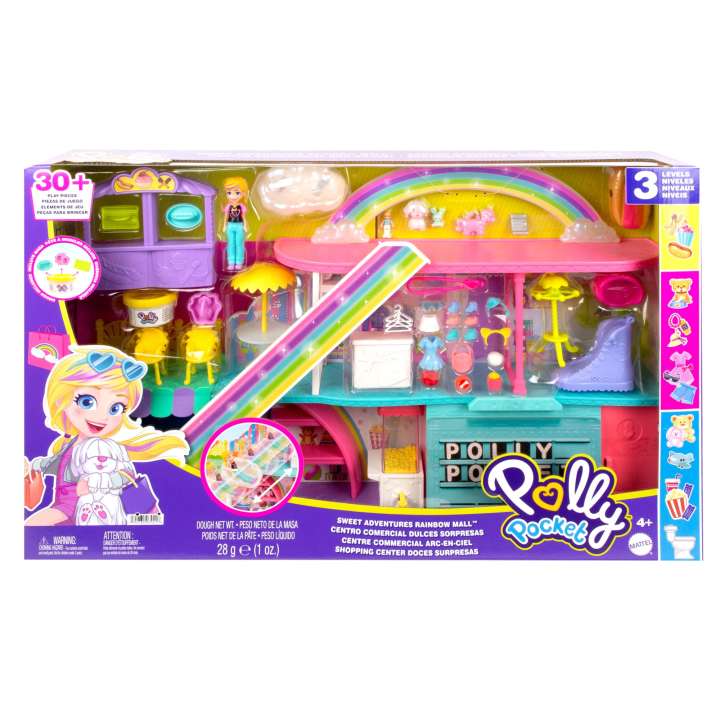 Polly Pocket - Sweet Adventures Rainbow Mall Playset - Image 6