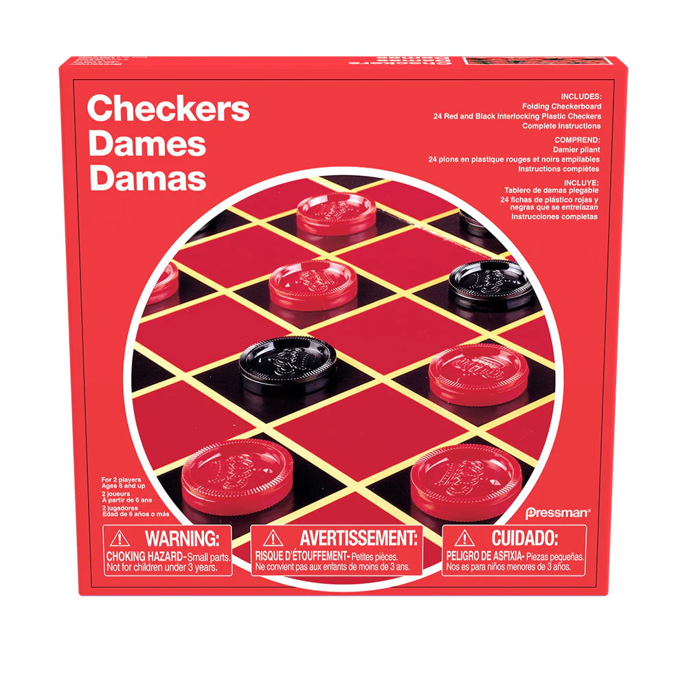 Pressman Toys - Game Checkers - Trilingual