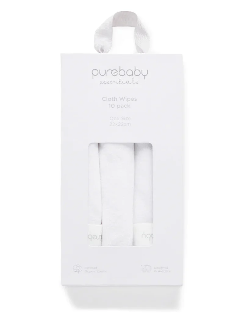Purebaby - Cloth Wipes (10 pack)