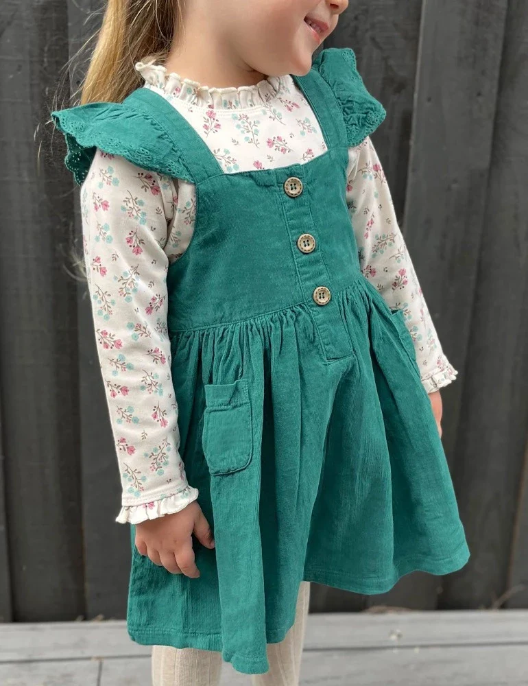Purebaby - Forest Corduroy Pinafore - Image 2