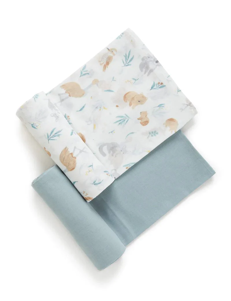 Purebaby - Muslin Wrap Swaddle (2 Pack) - Image 2