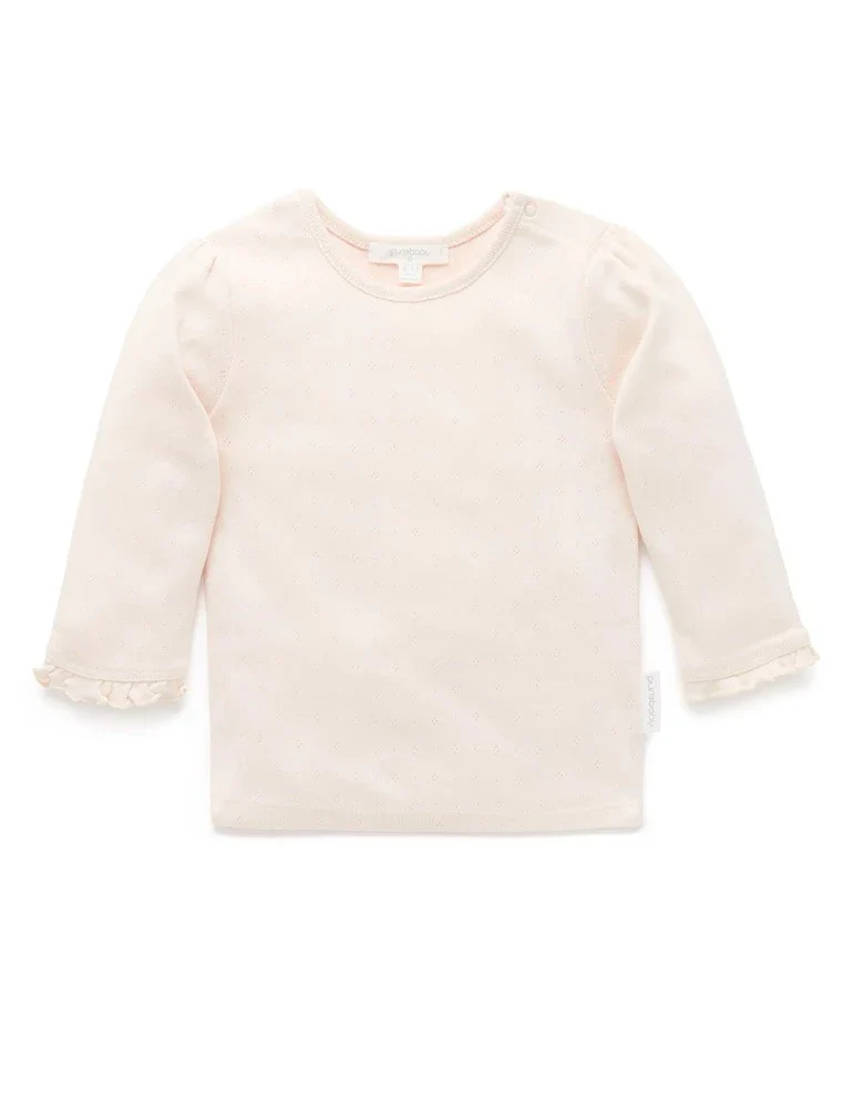 Purebaby - Pointelle Rib Layering Top