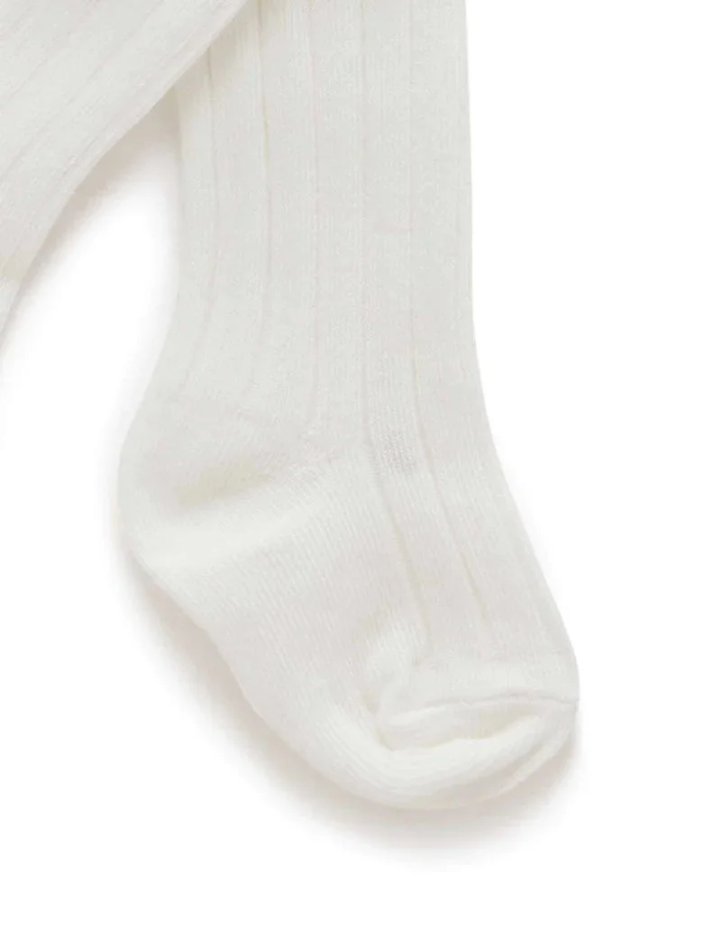 Purebaby - Organic Cotton Rib Tights - Image 3