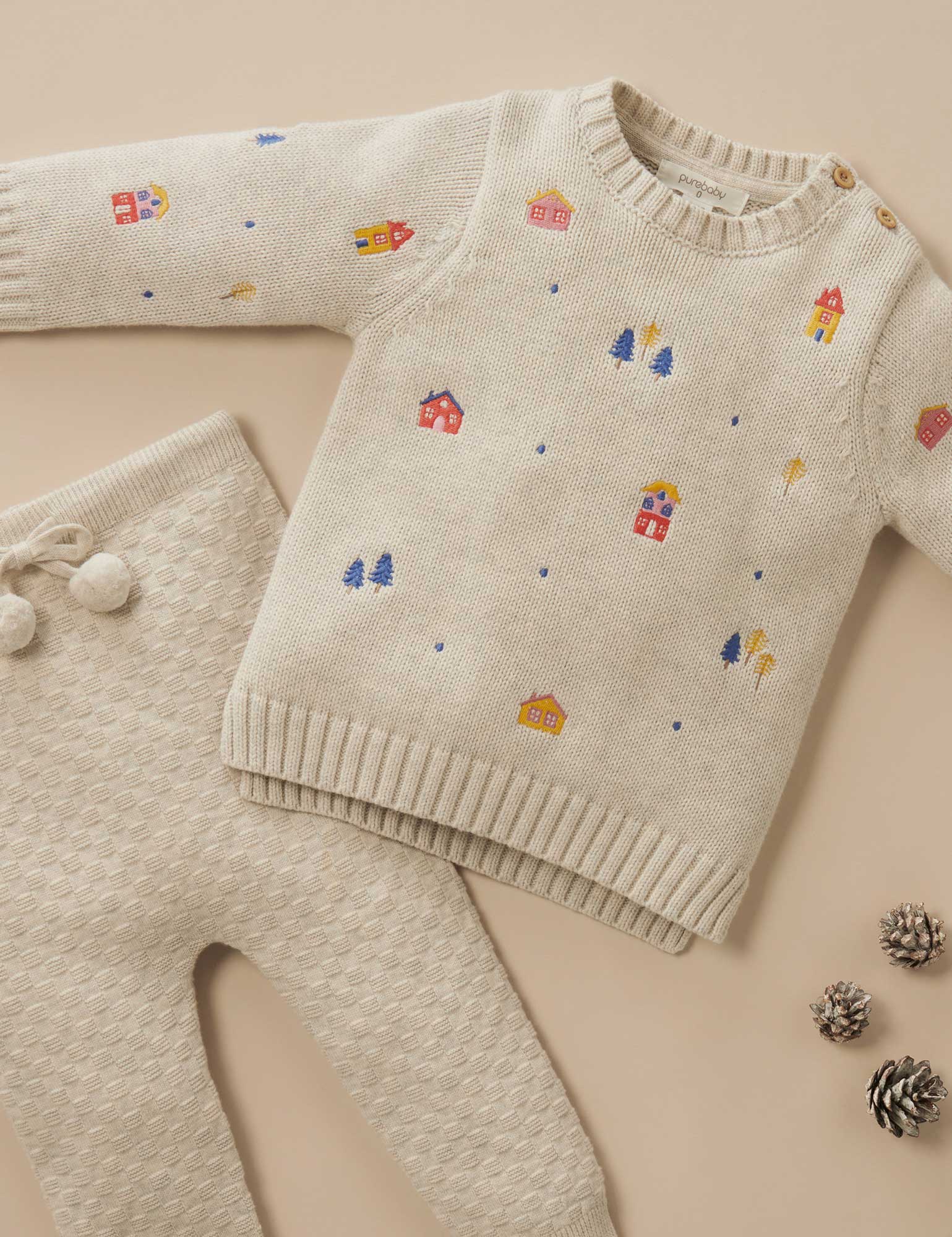 Purebaby - Snowy Embroidered Pullover - Image 2