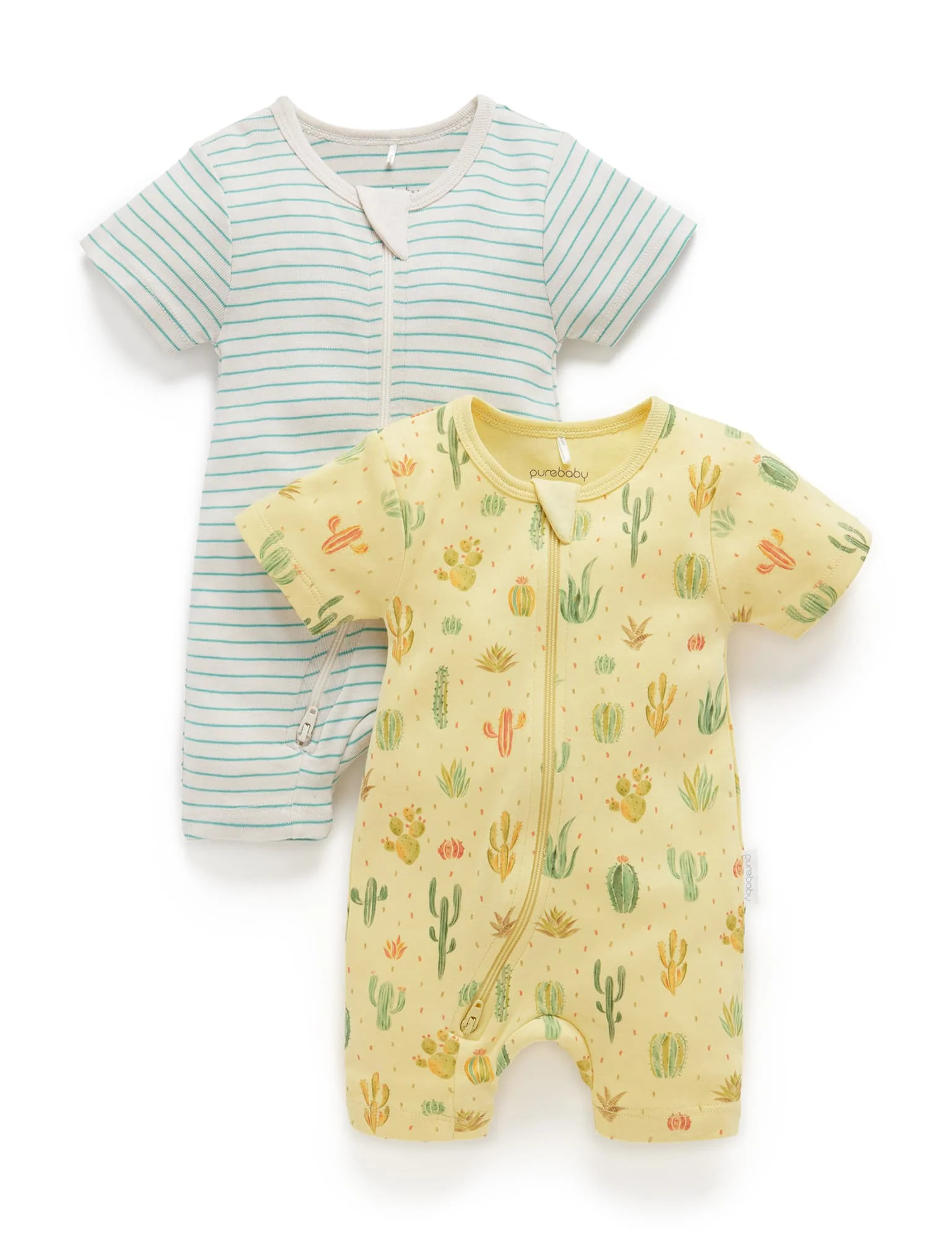Purebaby - Zippered Romper - 2 Pack - Image 6