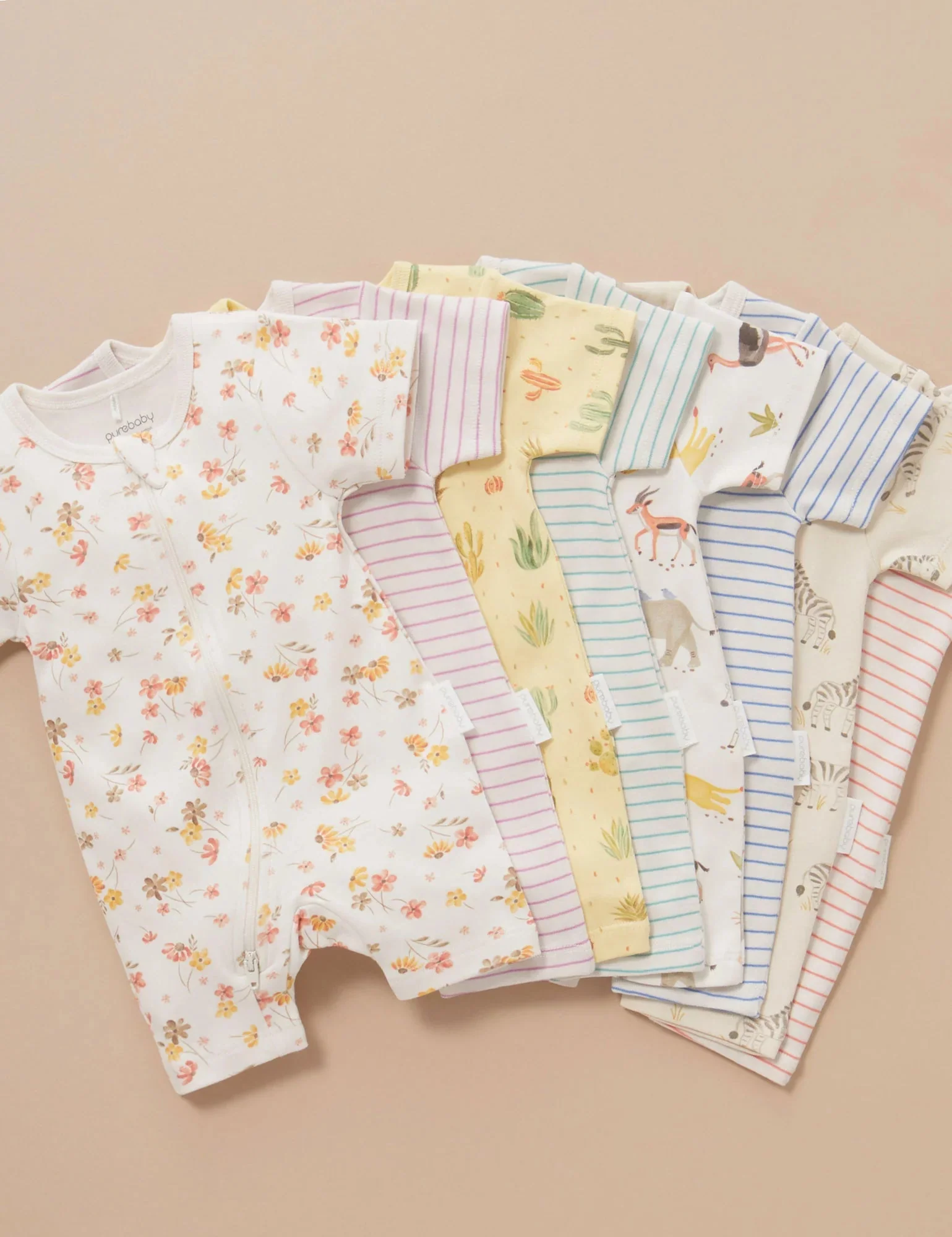 Purebaby - Zippered Romper - 2 Pack - Image 8