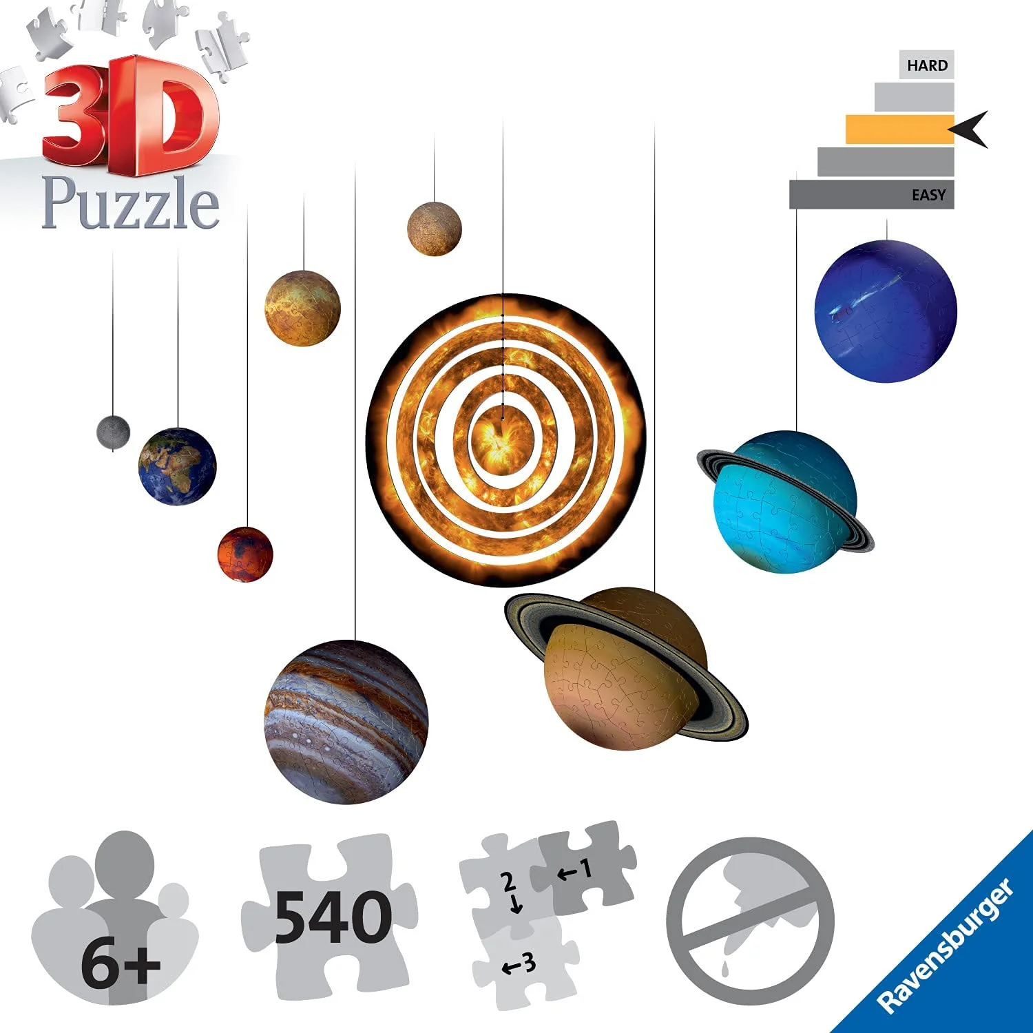 Ravensburger - 3D Solar System 540 pc Puzzle - Image 3