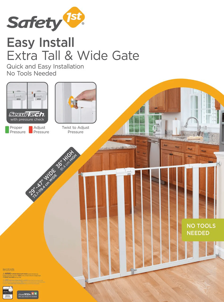Safety 1st - Tall and Wide Easy Install Gate - 1 pack - Image 3