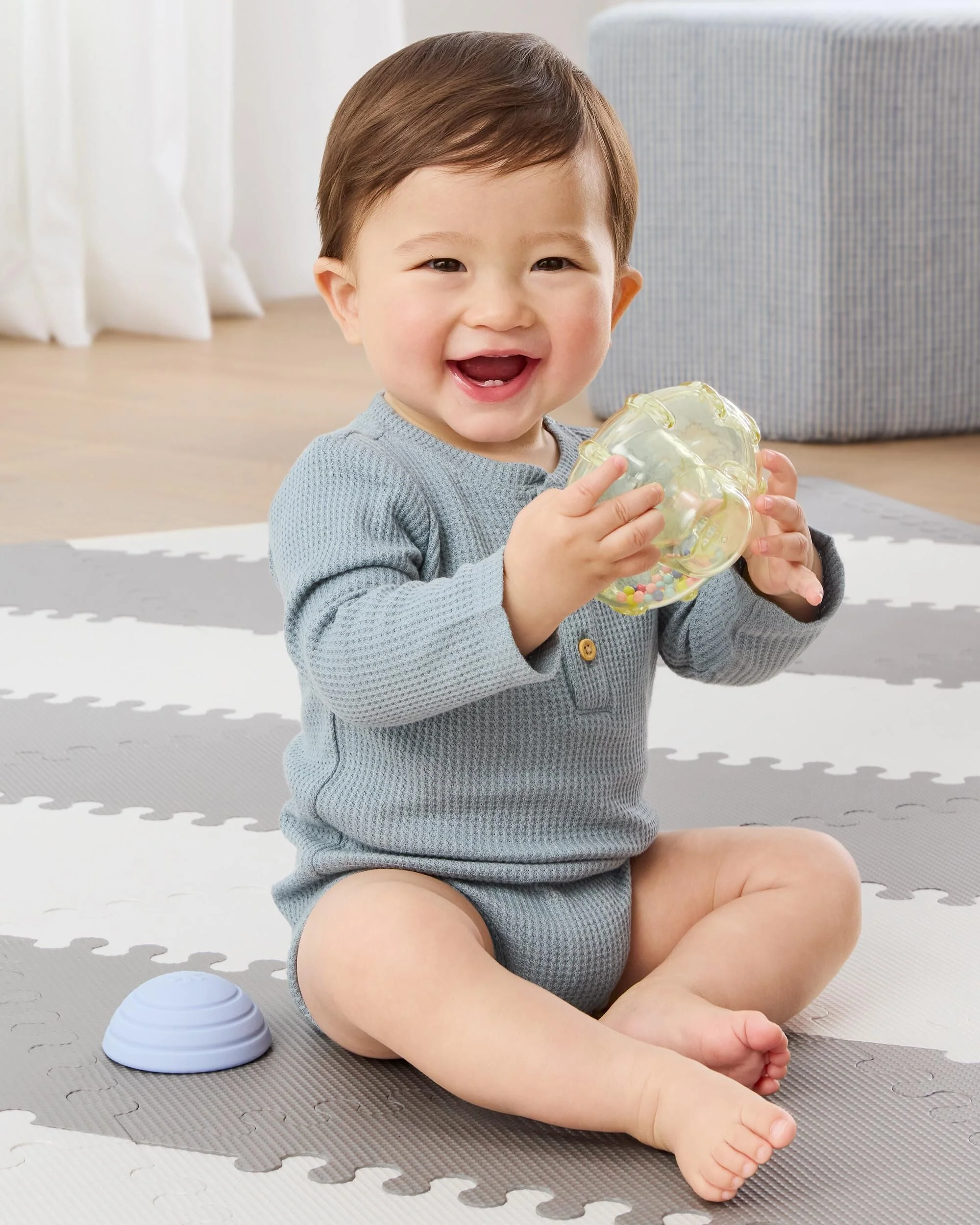 Skip Hop - Baby Stack & Crawl 4-in-1 Crab Baby Crawl Toy - Image 6