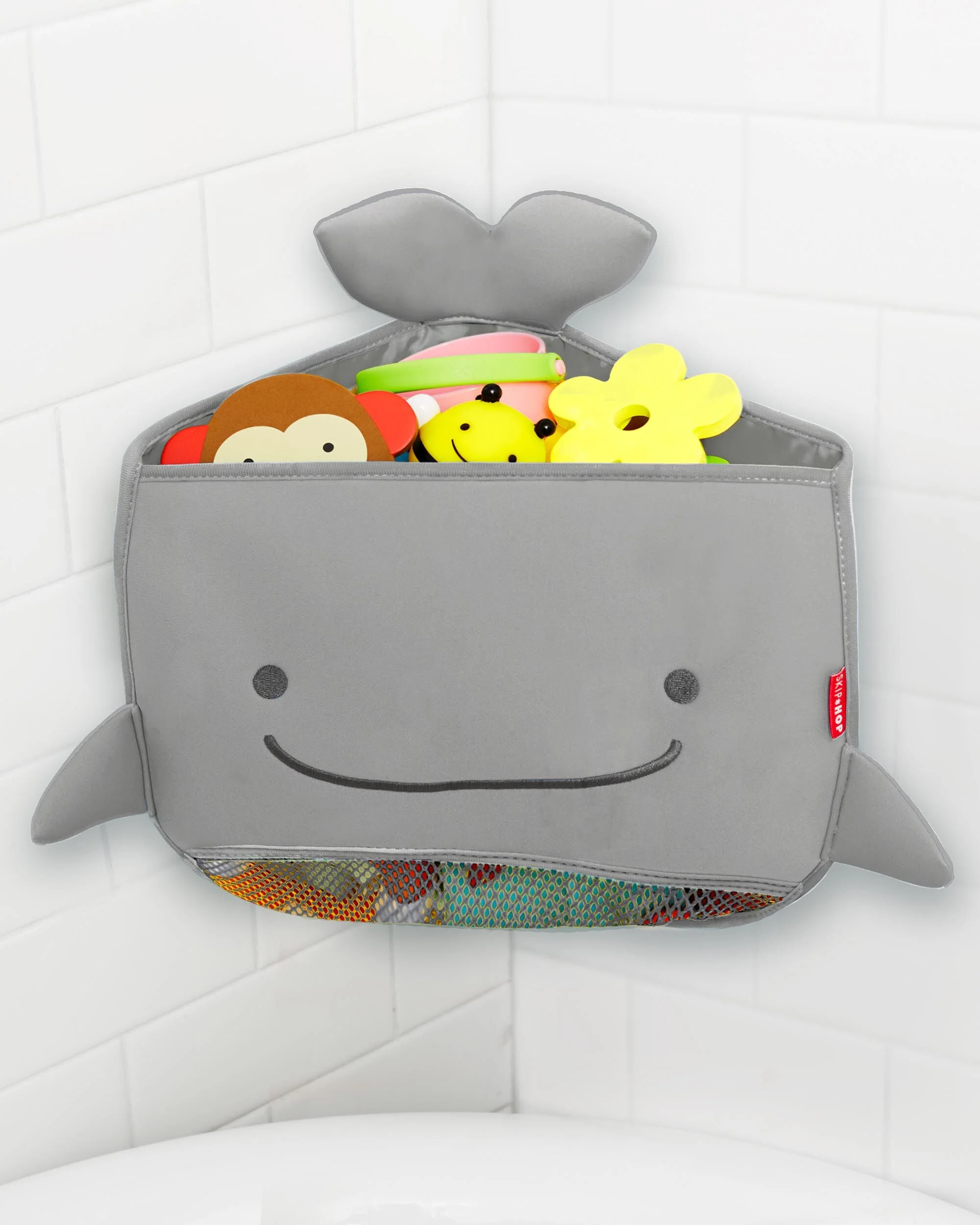 Skip Hop - MOBY Corner Bath Toy Organizer (Grey) - Image 4