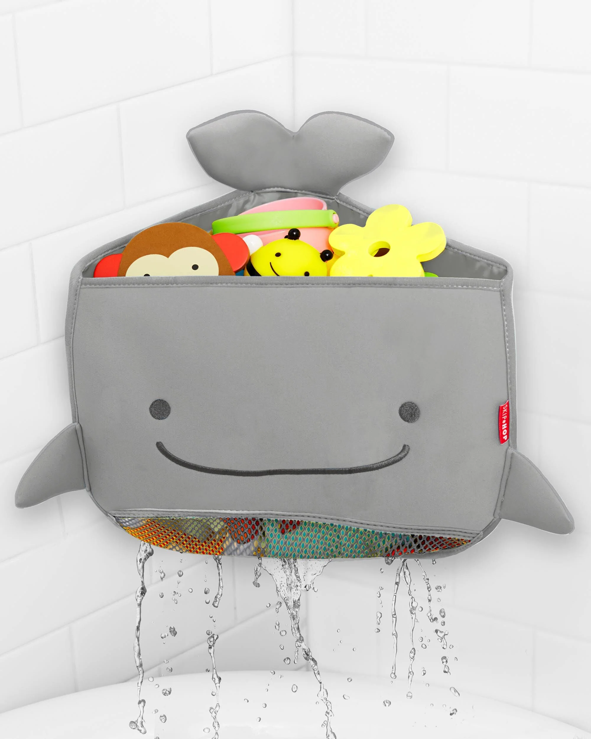 Skip Hop - MOBY Corner Bath Toy Organizer (Grey) - Image 5