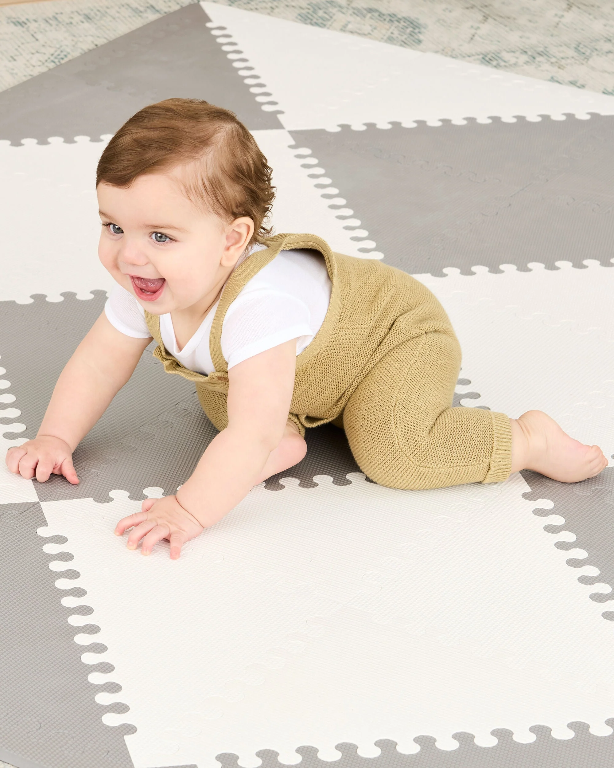 Skip Hop - Playspot Geo Foam Floor Tiles (Grey/Cream) - Image 3