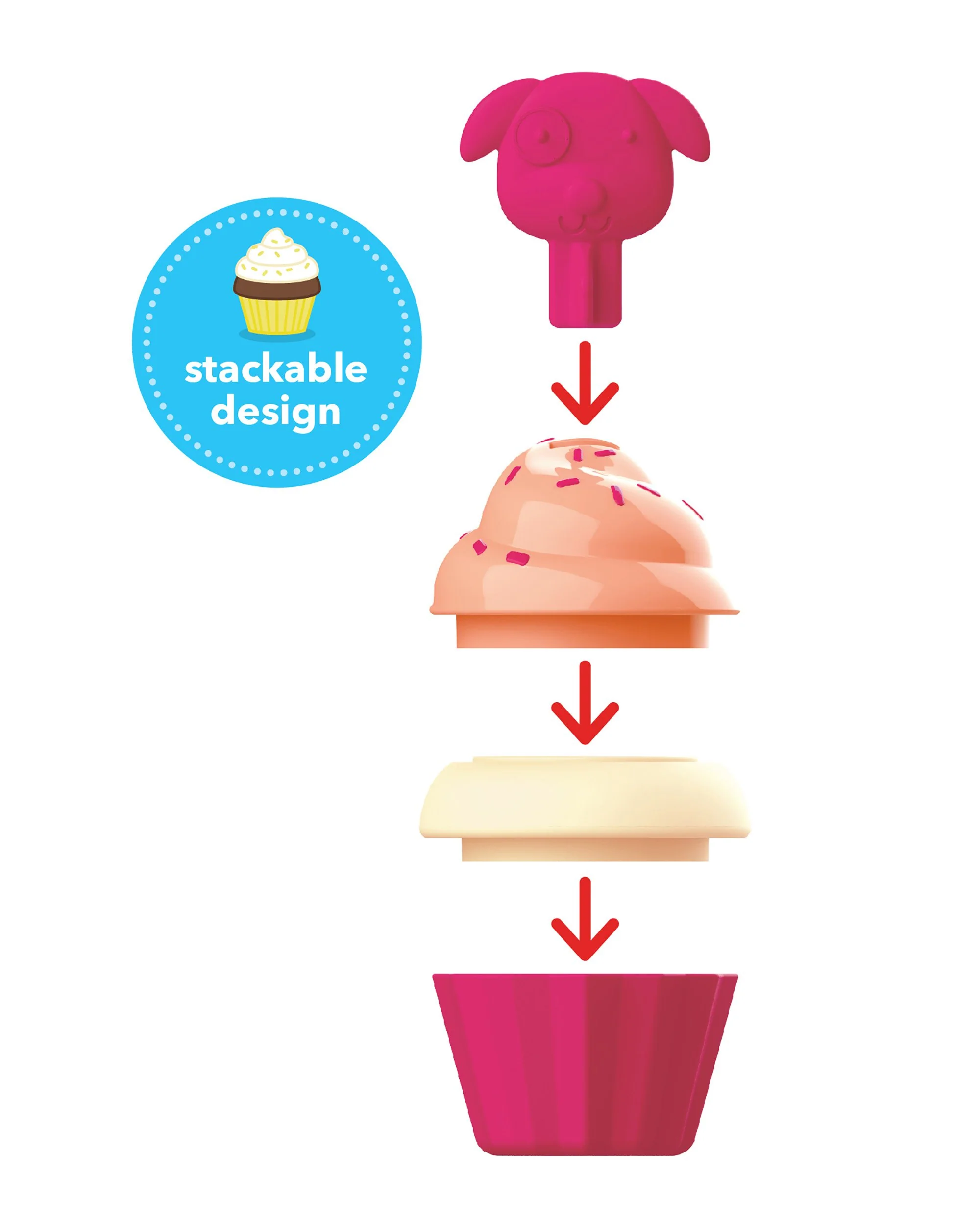 Skip Hop - Zoo Sort & Stack Cupcakes - Image 3