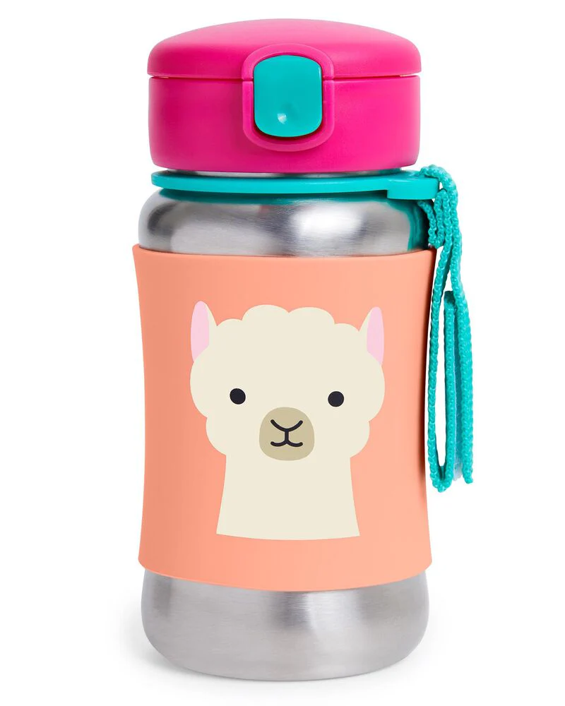 Skip Hop -  ZOO Stainless Steel Little Kid Bottle + Straw - Image 3