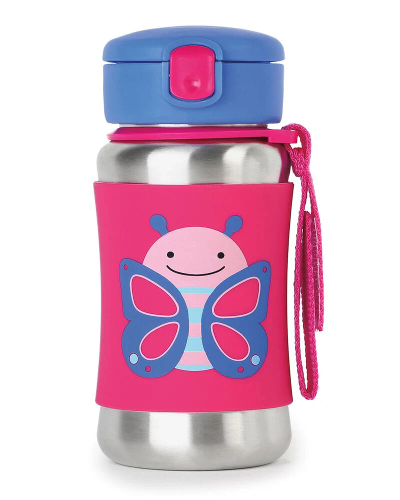 Skip Hop -  ZOO Stainless Steel Little Kid Bottle + Straw - Image 4