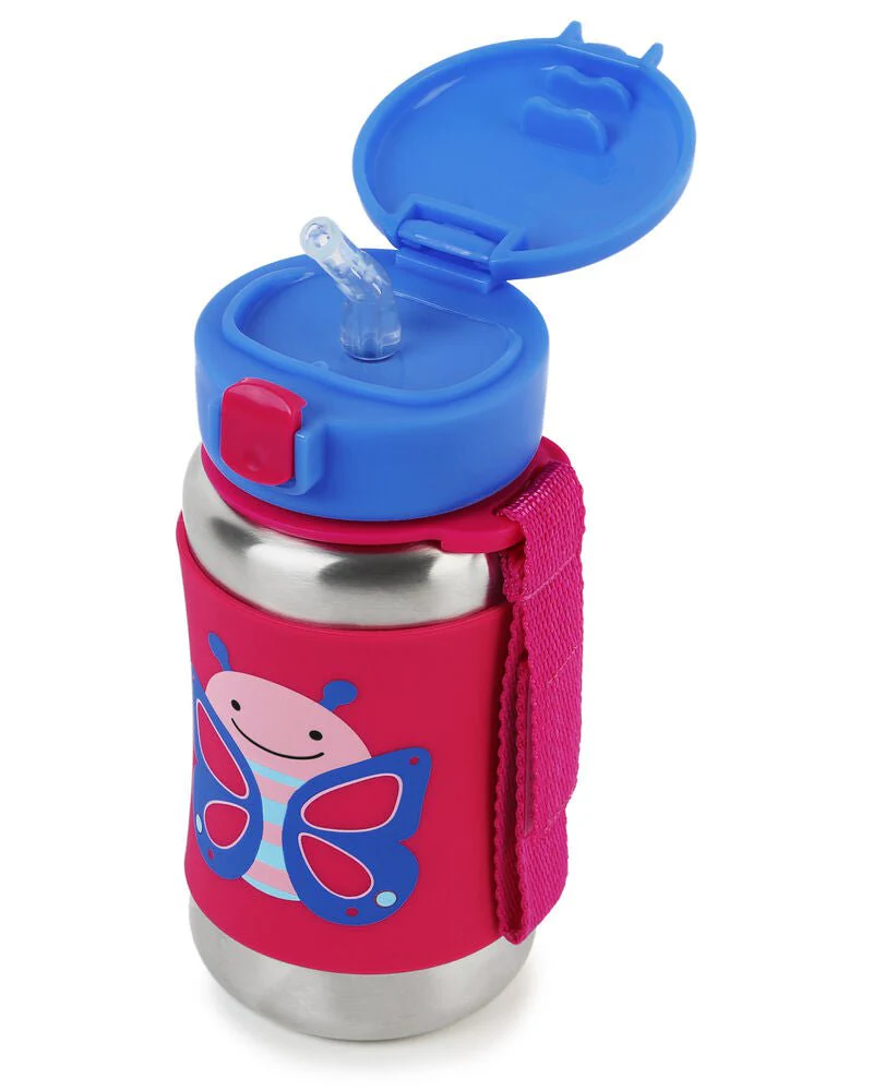 Skip Hop -  ZOO Stainless Steel Little Kid Bottle + Straw - Image 5
