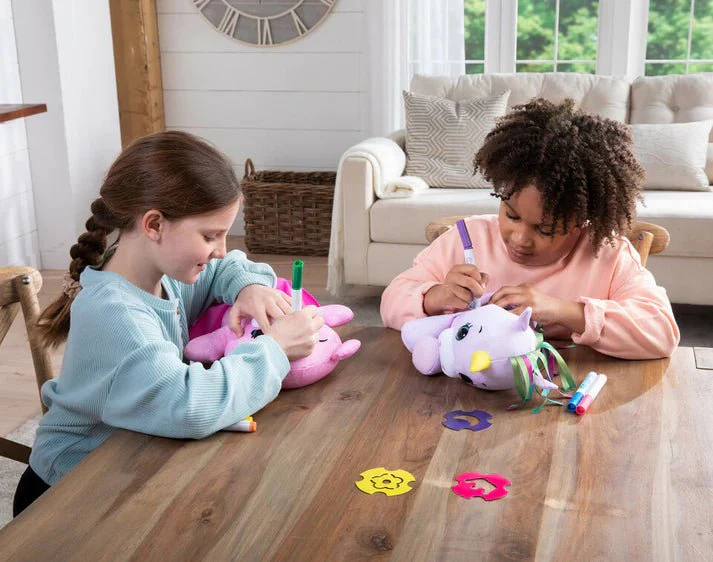 The Original Doodle Bear 14ʺ Plush Toy with 3 Washable Markers – Unicorn - Image 2