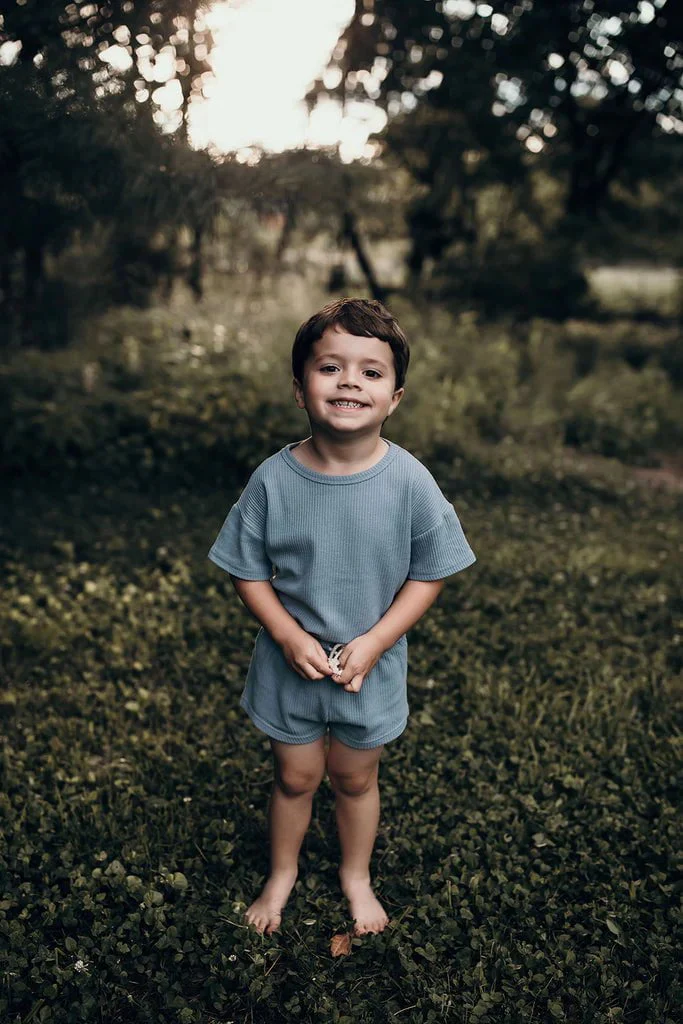 Three Little Tots - Summer Waffle Toddler Top & Bottom Set - Image 6