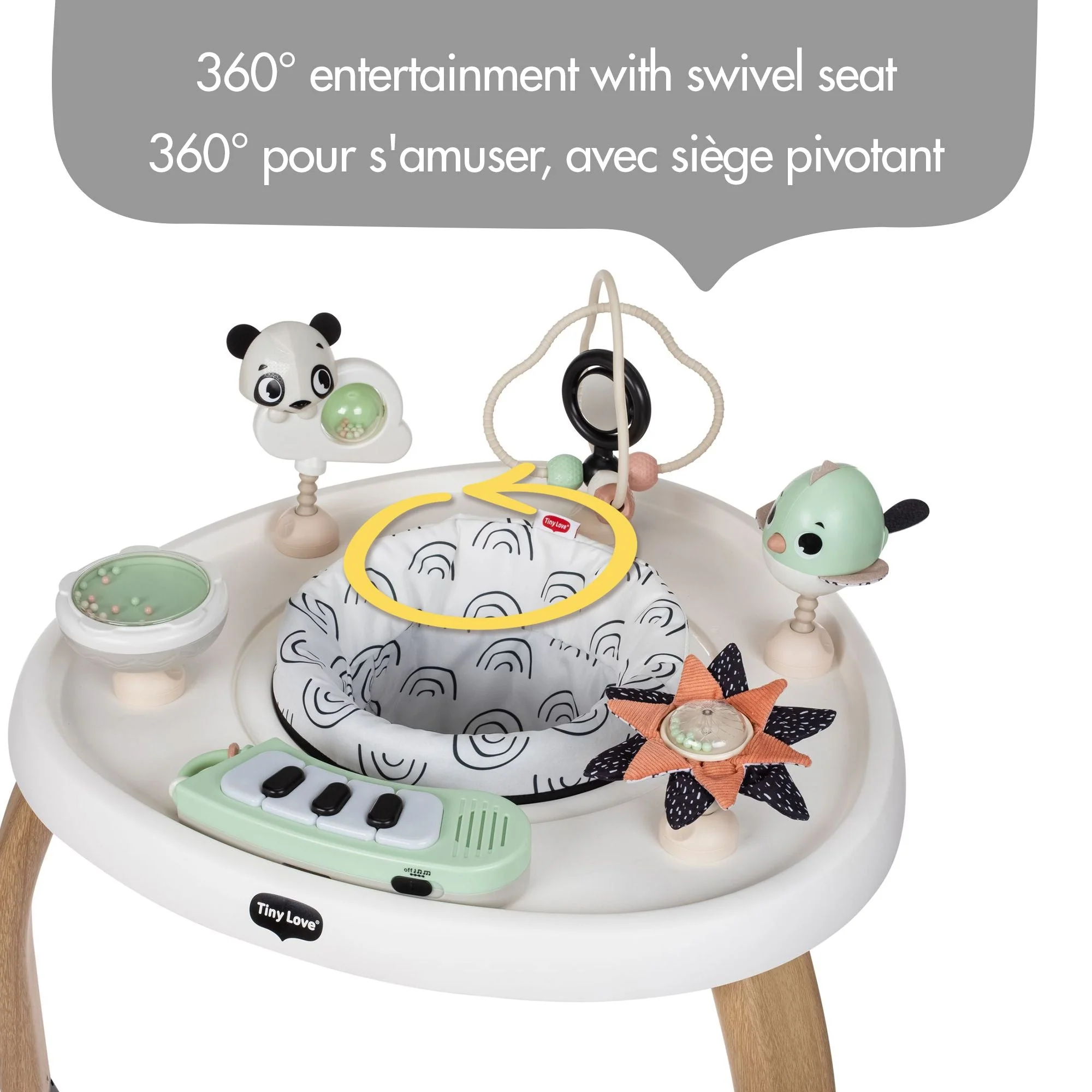Tiny Love - 5-in-1 Here I Grow Stationary Activity Center- Black & White - Image 4