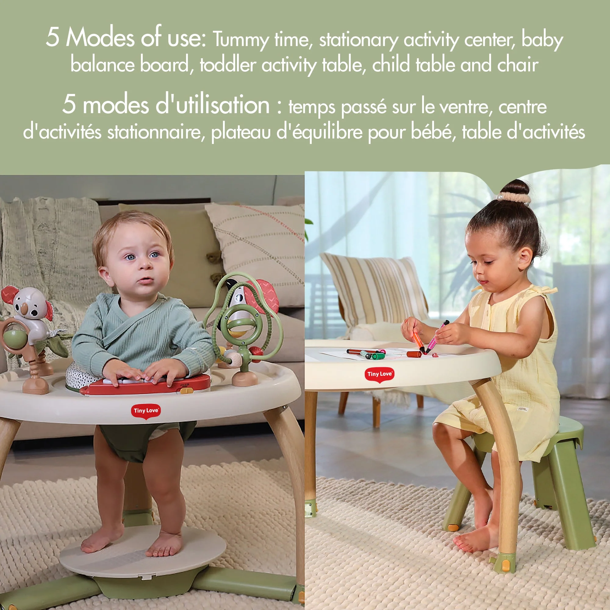 Tiny Love - 5-in-1 Here I Grow Stationary Activity Center - Boho Chic - Image 2