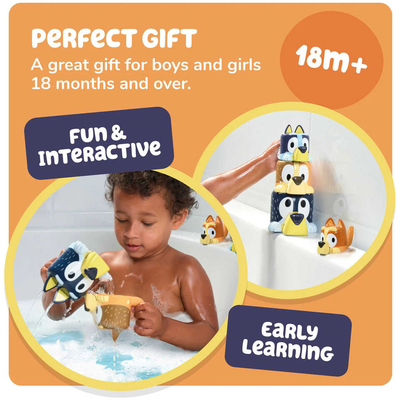 Tomy - Toomies Bluey Family Pourers and Stacking Cups Bath Toy - Image 2