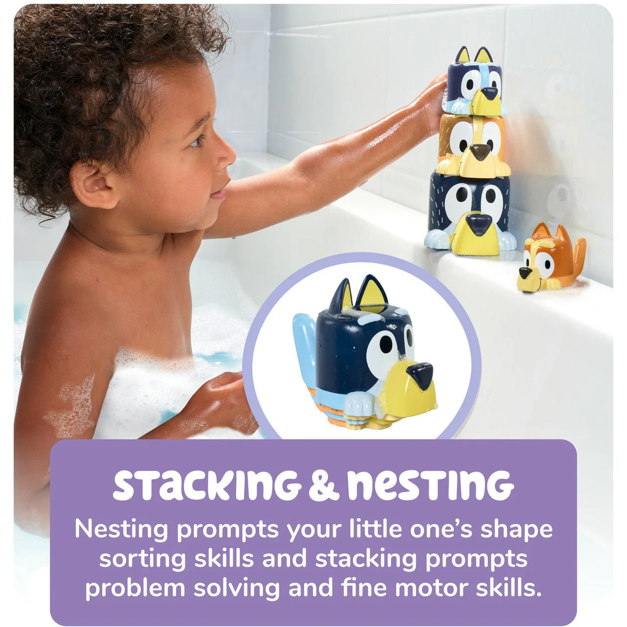 Tomy - Toomies Bluey Family Pourers and Stacking Cups Bath Toy - Image 3