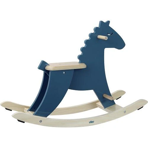 Vilac - Fine Crafted Blue Wooden Rocking Horse - Image 2