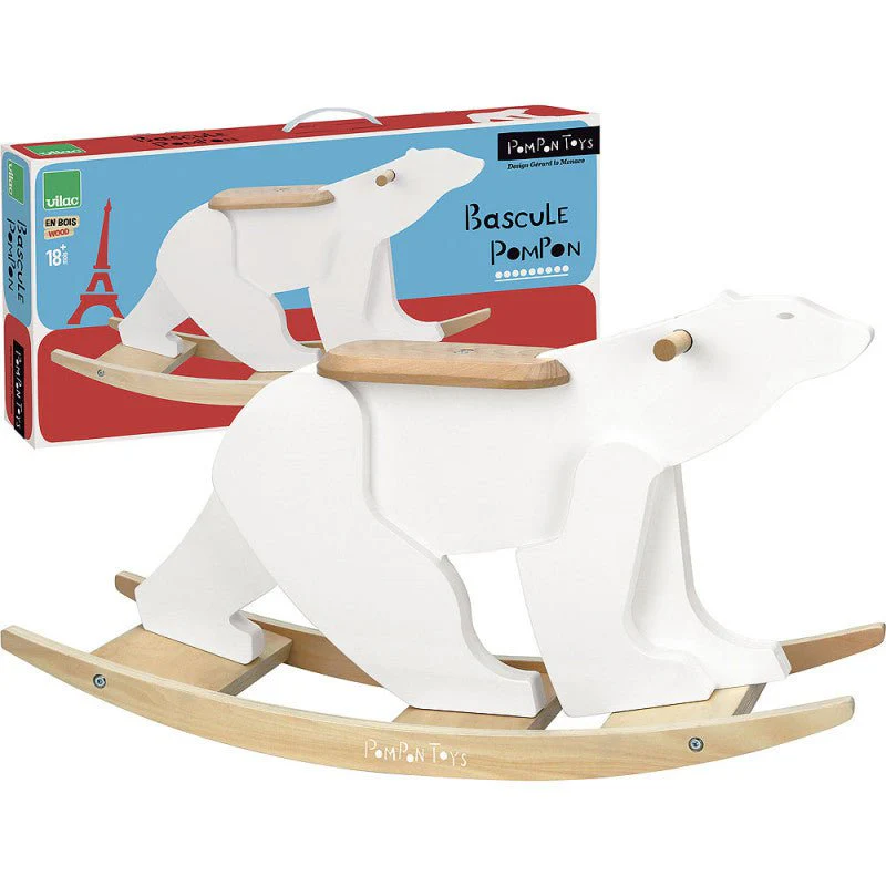 Vilac - Pompon Polar Bear Rocker - Image 2