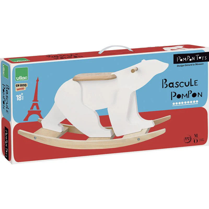 Vilac - Pompon Polar Bear Rocker - Image 3