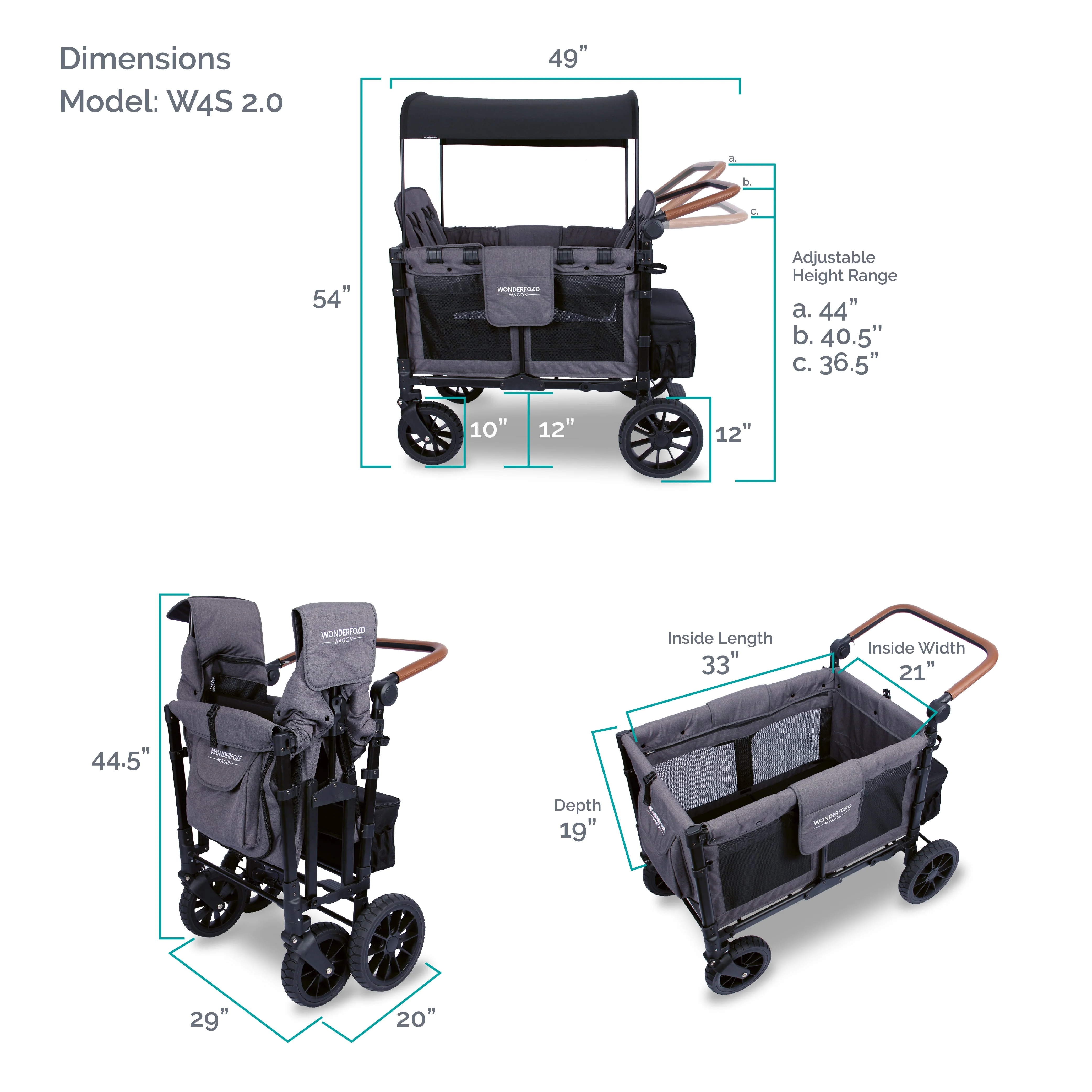 Wonderfold - W4 Luxe Premium Push Quad Stroller - Image 2